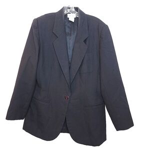 VINTAGE wool blazer women's 14 made in Hong Kong